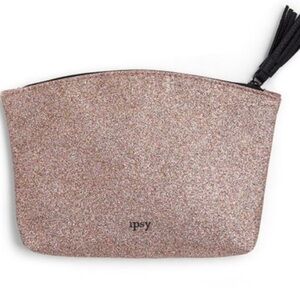 3/$10 Ipsy Glam Bag New May 2019 Rose Gold Pink Sparkling Glitter Cosmetic Bag
